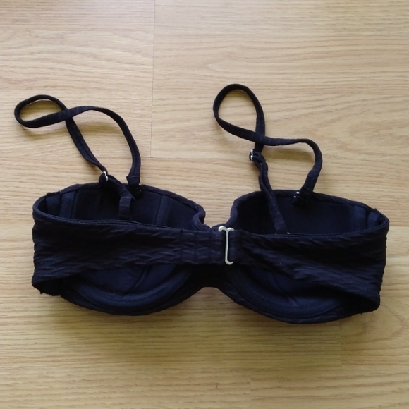 H&M Black Jacquard Top and Bottom Bikini Set | 34B and Size 8 - Picture 3 of 13